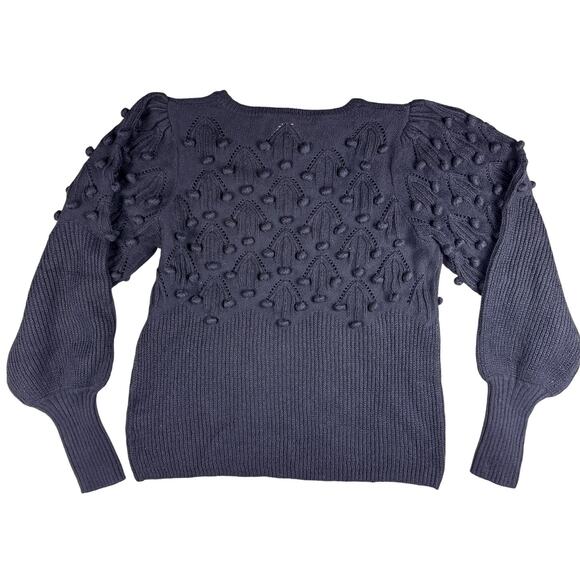 Lilly Pulitzer Sweater Neuve Black Baubles Women's M Blouson Sleeves Crew Neck - Picture 4 of 6